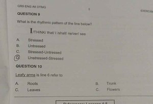 What is the rhythmic pattern of the line below?I/THINK/ that/... | Filo