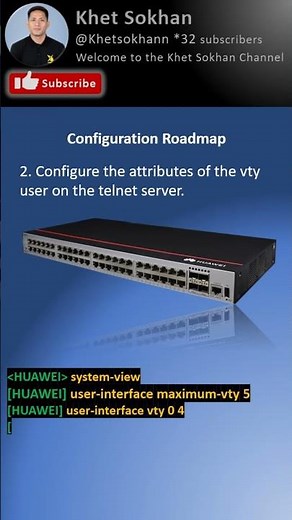 How to configure telnet on huawei switch