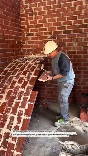 Amazing Curved Brick Arch Build! #brickwork #construction #masonry