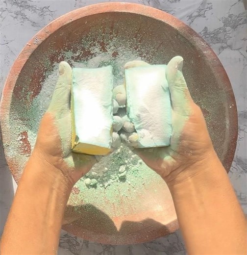 Results of the rinse water dyeing tutorial 💚✨