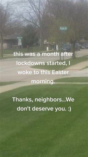 Easter 2021 Lockdown Edition. Thank you, neighbors! #C19 #family #Easter #music