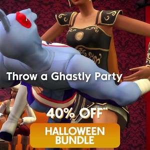 Save 40% on The Sims™ 4 Halloween Bundle featuring Vampires, Werewolves, and Spooky Stuff. | The Sims