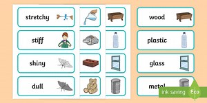 Everyday Materials Scientific Vocabulary Cards