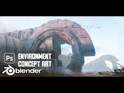 Environment Concept Art - "Circle №09" | Blender 2.9 | Photoshop | Humble