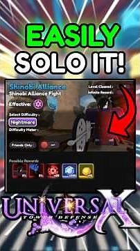 HOW TO *SOLO* SHINOBI ALLIANCE EASILY IN UPDATE 2.0! 💪 (Universal Tower Defense X)