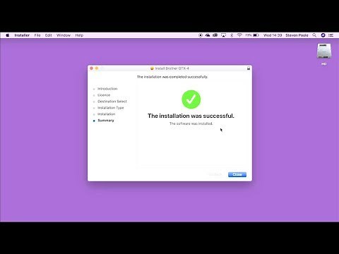 How to update Brother GTX printer drivers on a Mac