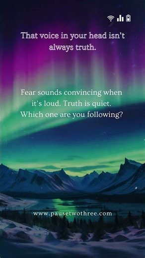 The voice in your head isn't always truth. Your body feels the truth. #mindbodyconnection