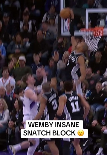 Wemby's Incredible Snatch Block in NBA Game Highlights