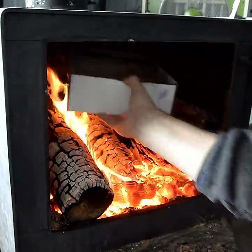How to burn sawdust in a wood stove #shorts