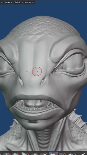 Blender 5 -Sculpt Alien Bust 00126