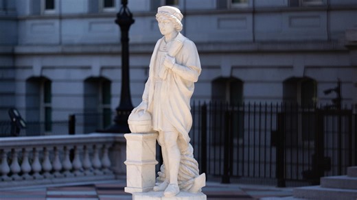 Trump places statue of Christopher Columbus near the White House
