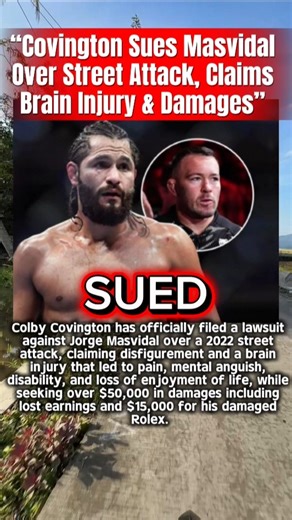 Colby Covington Sues Jorge Masvidal Over Street Attack #colbycovington #jorgemasvidal #ufcnews