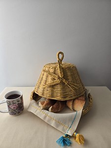 Natural Wicker Bread Box With Lid Handmade Rustic Kitchen Basket - Etsy Canada