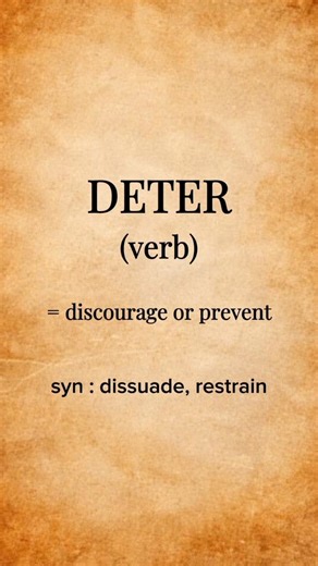 DETER Meaning | Vocabulary for SSC & Banking | Daily English words