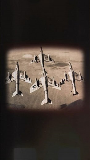 Kenyan Airforce in 1964: Four Hawker Hunter Fighter Jets Flying Over Embakasi