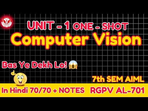 Computer Vision Unit 1 | One Shot | RGPV 7th Sem 🔥#procoderjii #rgpv