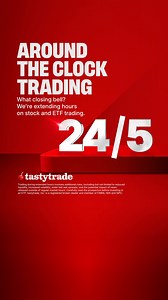 3K views | What closing bell? Choose your own market hours. Trade stocks and ETFs before work, 9 to 5, and in the middle of the night. | tastytrade | Facebook
