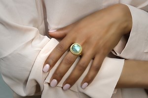 Labradorite Ring · Gold Ring · Flashy Ring · 14k Yellow Gold · Statement Ring · Cocktail Ring · Gemstone Ring - Etsy