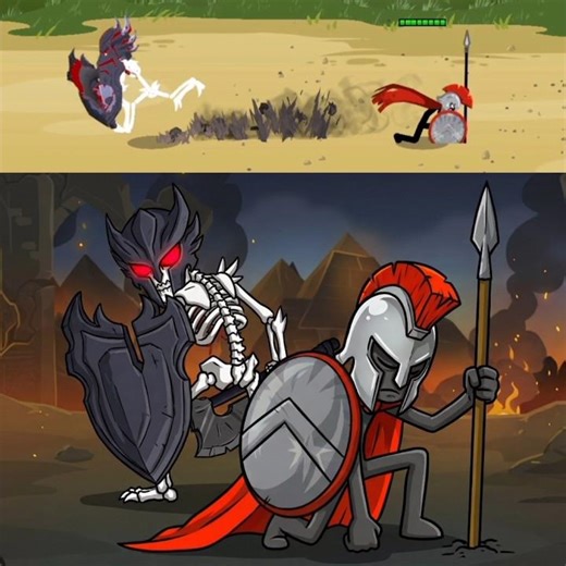 General Atreyos VS JuggerKnight Berserk Brother Epic Moment! #stickwarsaga #stickwarlegacy #shorts