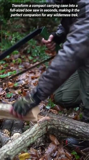 Essential Compact Bow Saw For Efficient Wilderness Firewood Preparation