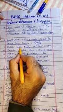 Water Resources and Irrigation System in Pakistan | Pakistan Studies | BPSC Patwari B-09