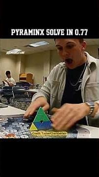 he just solve pyraminx in 0.77 seconds (world record)