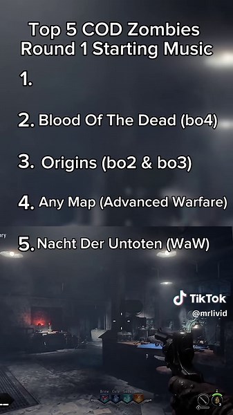Top 5 #COD #ZOMBIES Round 1 Starting #Music #fyp #gameplay
