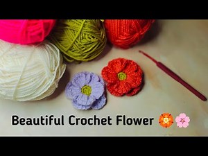 Beautiful 😍 And Easy Crochet Flower 🏵️🧶 Tutorial For Beginners step by step 💯 |
