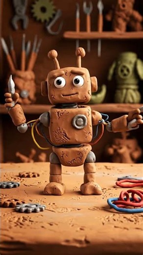 Clay Robot – Self Assembly Sequence #clayart #asmrclay