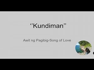 Kundiman A song of Love from Philippine Literature