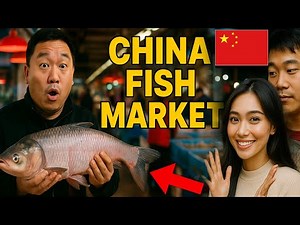 SHOCKING CHINESE FISH MARKET | I BOUGHT A LIVE FISH IN CHINA! 🐟 | Fresh Seafood & Vegetables | 🦀😱