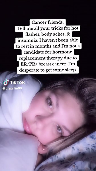 After being diagnosed with ER/PR  breast cancer, I was also diagnosed with a brca2 mutation and had a complete hysterectomy at age 35. I am not a candidate for hormone replacement therapy and the complete lack of estrogen has my body in constant pain and stiffness. I am having intense hot flashes at night that keep me awake, I'm restless, and I can't sleep more than 30-45 minutes at a time. What are your tricks for helping this? what bedding are you using? Melatonin? Magnesium? Drop the routine 