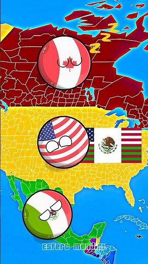 What Would Happen If USA and Mexico Becomes One Country? 🇺🇸🇲🇽 #countryballs #humor #usa #mexico