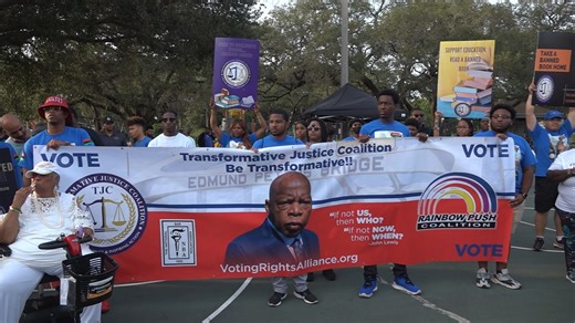 NAACP rolling protest urges Florida voters to 'stay woke'