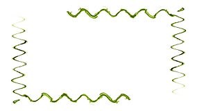 Rectangular Wavy Appearing and Disappearing Horizontal Frame with Shapes of Water, Current, Green Frame. Blank White Space for Stock Footage - Video of overlay, frame: 312810796