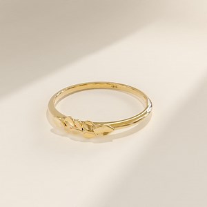 Leaf Wedding Ring, 14k Solid Gold Floral Ring, Dainty Twig Ring, Womens Stacking Ring, Minimalist Promise Ring, Nature Ring for Her - Etsy