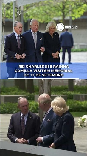 Rei Charles III e Rainha Camilla visitam memorial do 11 de setembro. 📲 #RecordNews #Notícias #Shorts