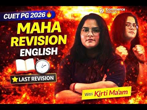 CUET PG 2026 🔥 | English Maha Revision | Complete Syllabus in One Shot | Kirti Ma’am