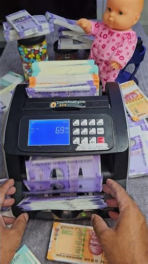 Counting 200,100 and 50-rupees notes Machine ASMR 💸 😱