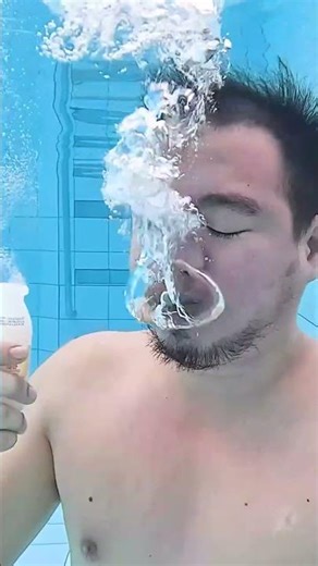 Melon Yogurt vs Coke Light Drink & Burp Underwater