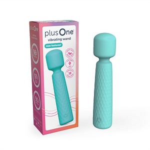 plusOne Vibrating Soft Touch Wand, 10 Vibration Settings, Waterproof