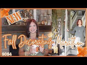 🍁NEW FALL DECOR HOME TOUR MARATHON | COZY AUTUMN DECOR IDEAS & TIPS FOR DECORATING FOR FALL 2024
