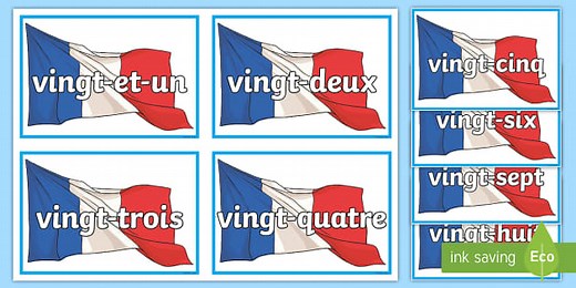 French Numbers 21 to 31 Flashcards