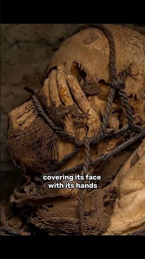Archaeologists in Peru found ancient mummy tied up with ropes.