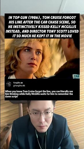 In Top Gun 1986, Tom Cruise Forgot His Line and Just Kissed Kelly McGillis