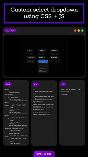 Custom select dropdown using CSS + JS 🚀