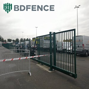 [Hot Item] C No Entrance Door Entry Double Sliding Security Fence Steel Decorative Garden Gate