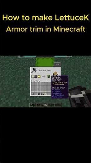 HOW TO MAKE LETTUCEK ARMOR TRIM IN MINECRAFT #minecraft