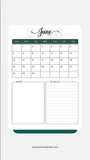 June 2026 Calendar | Printable A4 & US Letter | Portrait & Landscape | Free PDF Download | June 2026