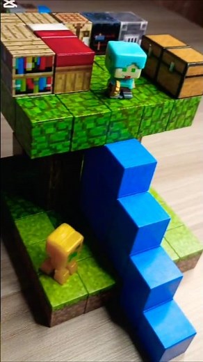 "Minecraft for adults: Magnetic blocks that impress!"#magnetic #minecraft #papercraft